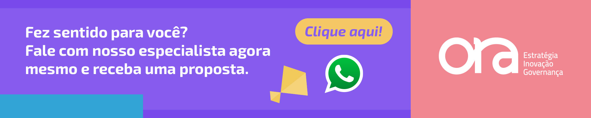 CTA para contato via whatsapp.